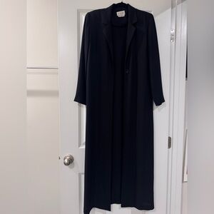 Vintage David Warren Open Front Single Button Duster Maxi Blazer